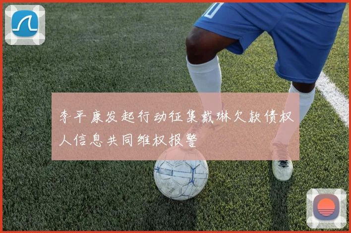 李平康发起行动征集戴琳欠款债权人信息共同维权报警